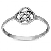 Light Celtic knot Plain Silver Ring, rp574